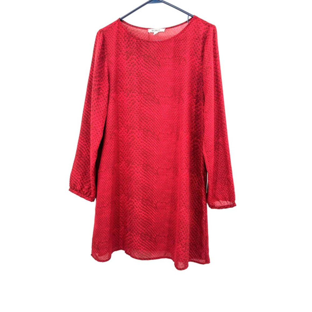 BB Dakota size Small red long sleeve dress semi sheer minidress